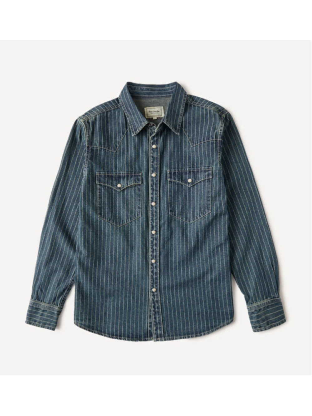 Slim Fit Wabash Striped Indigo Western Shirt XL🇺🇸shipp